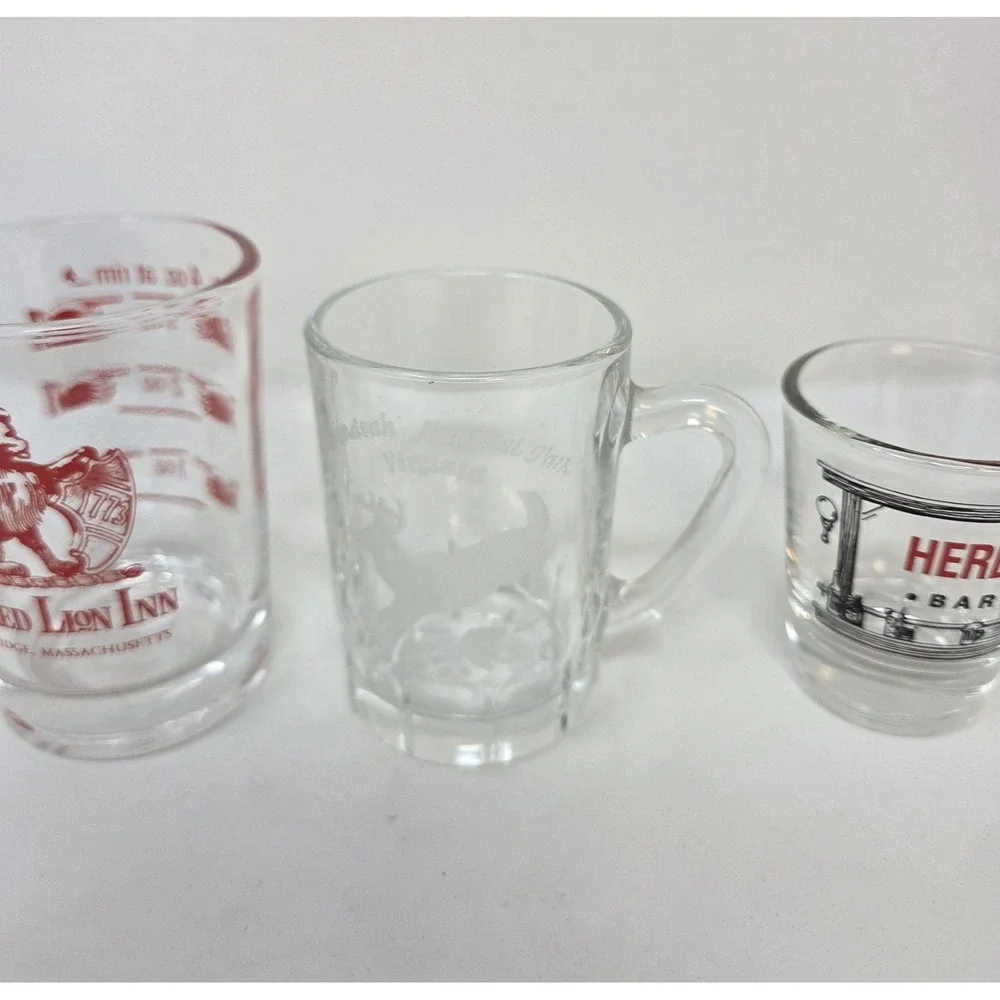 Vintage Souvenir Shot Glass & Mug Lot of 8 PA Bars Attractions Barware